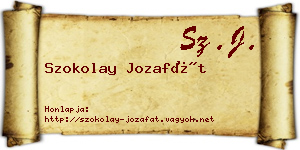 Szokolay Jozafát névjegykártya